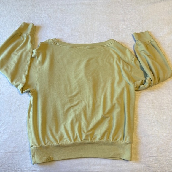 Pleated Modal Fleece Pullover Sz6 Dew Gree - Picture 7 of 10